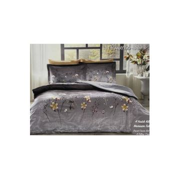 Özdilek Saten Pastoral Soft Leaf Pastoral Çift Kişilik Nevresim Takımı
