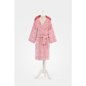 Özdilek Shell Plaid Kapüşonlu Kadife 9/10 Yaş Çocuk Bornozu