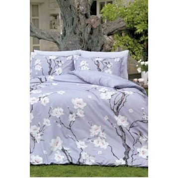 Özdilek Soft Life Ella Gri Çift Kişilik Saten Nevresim Takımı