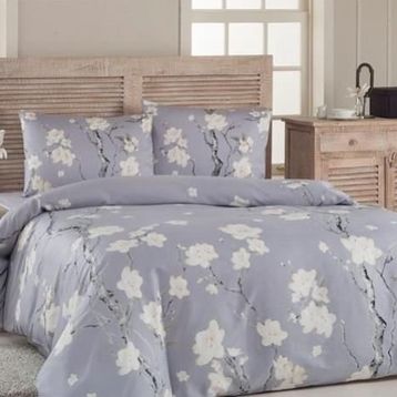 Özdilek Soft Life Ella Gri Çift Kişilik Saten Nevresim Takımı