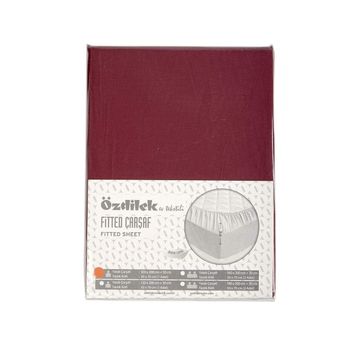Özdilek Trendy Bordo 100x200 cm Tek Kişilik Fitted Çarşaf