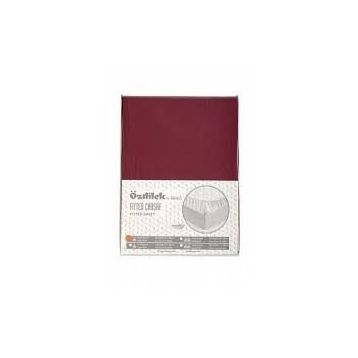 Özdilek Trendy Fitted Yastıklı Ranforce Bordo 100x200 cm Tek Kişilik Çarşaf