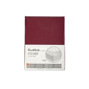 Özdilek Trendy Fitted Yastıklı Ranforce Bordo 100x200 cm Tek Kişilik Çarşaf