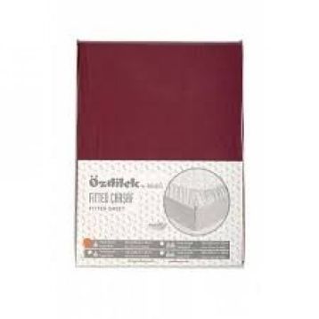 Özdilek Trendy Fitted Yastıklı Ranforce Bordo 100x200 cm Tek Kişilik Çarşaf