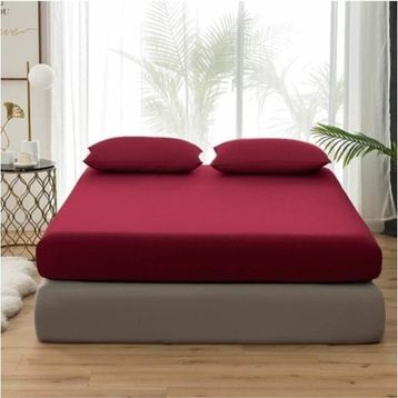 Özdilek Trendy Fitted Yastıklı Ranforce Bordo 100x200 cm Tek Kişilik Çarşaf