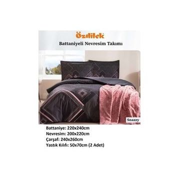 Özdilek Trendy Snazzy Siyah Battaniyeli Çift Kişilik Nevresim Takımı