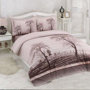 Özdilek Wood Kahve Çift Kişilik Nevresim Takımı