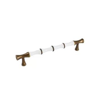 Özen O749-224-94/01 479 Modeli Antik Sarı Beyaz 224 mm Çekme Dolap Kulbu