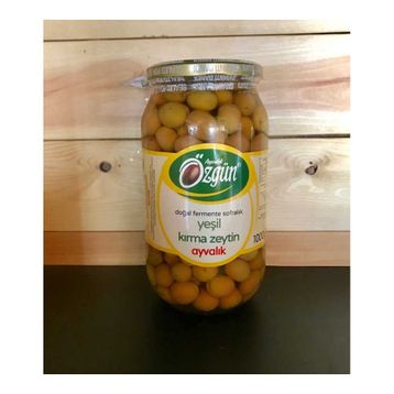 Özgün 1000 gr Yeşil Kırma Ayvalık Zeytin