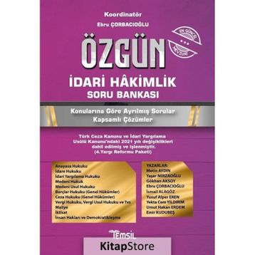 Özgün İdari Hâkimlik Soru Bankası