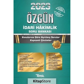 Özgün İdari Hâkimlik Soru Bankası