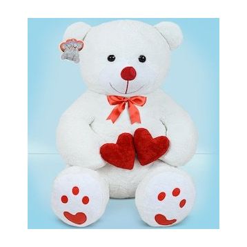 Özgüner Oyuncak Çift Kalp Tutan Ayı 130 cm Peluş Oyuncak