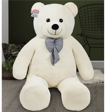 Özgüner Oyuncak Papyonlu Dev Krem Ayı 160 cm Peluş Oyuncak