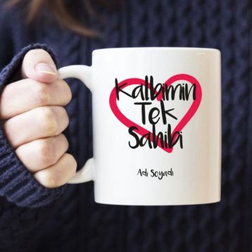 Özgüvenal Kalbimin Tek Sahibi Beyaz Kupa Bardak