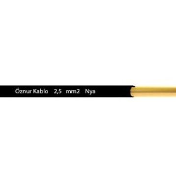 Öznur 2.5 mm 100 mt Siyah NYA Kablo