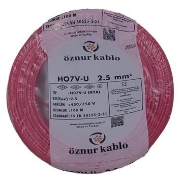 Öznur 2.5 mm Kırmızı NYA Kablo