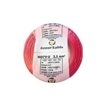 Öznur 2.5 mm Kırmızı NYA Kablo