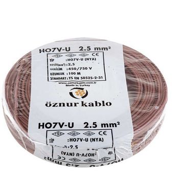 Öznur 2.5 mm NYA Kahve Kablo
