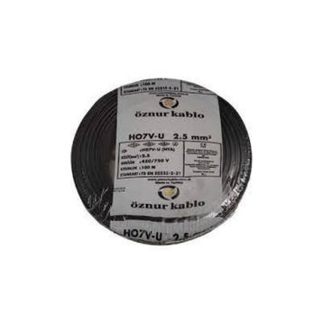 Öznur 2.5 mm Siyah NYA Kablo