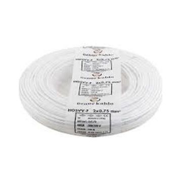 Öznur 2x0.75 mm 50 mt Beyaz TTR Kablo