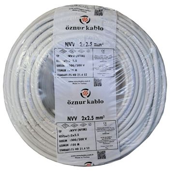 Öznur 2x1.5 mm 1 mt NYM Kablo