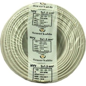 Öznur 2x1.5 mm2 Nym Antigron 100 m Kablo