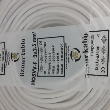 Öznur 2x2.5 mm Ttr 100 m Beyaz Kablo
