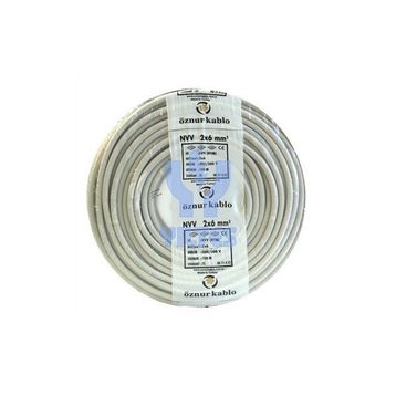 Öznur 2x6 mm NYM Antigron Kablo