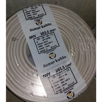 Öznur 3x2.5 mm2 Nym Antigron 100 m Kablo