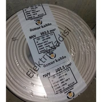 Öznur 3x2.5 mm2 Nym Antigron 100 m Kablo