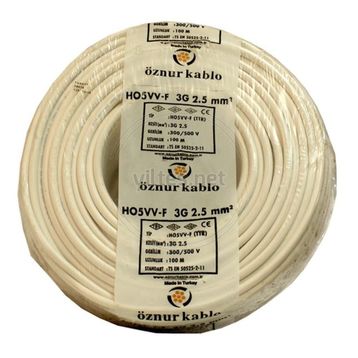 Öznur 3x2.5 mm2 Nym Antigron 100 m Kablo