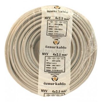 Öznur 4x2,5 mm Antigron 5 m Tam Bakır Nym Kablo