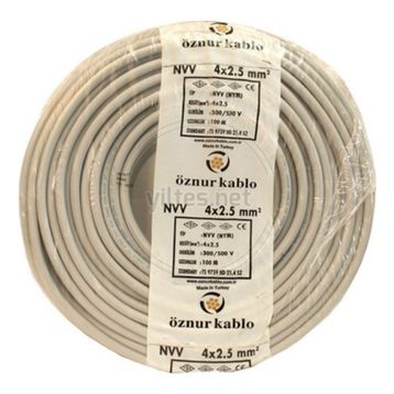 Öznur 4x2,5 mm Antigron 5 m Tam Bakır Nym Kablo