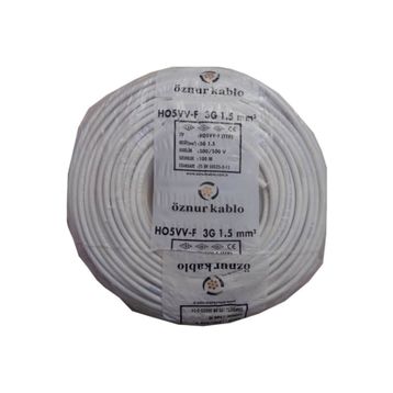 Öznur H05VV-F Ttr 3x1 mm Beyaz Kablo