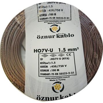 Öznur Nya 1.5 mm 20m Kahverengi Tam Bakır Kablo