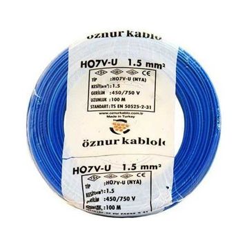 Öznur Nya 1.5 mm 50 m Mavi Kablo
