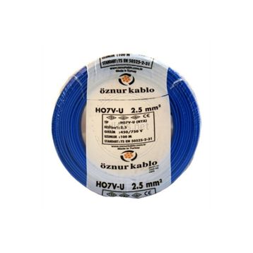 Öznur Nya 1.5 mm 50 m Mavi Kablo