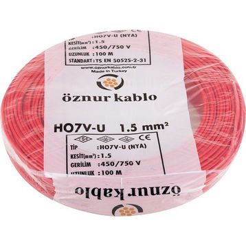 Öznur NYA 1,5'luk Kırmızı Kablo
