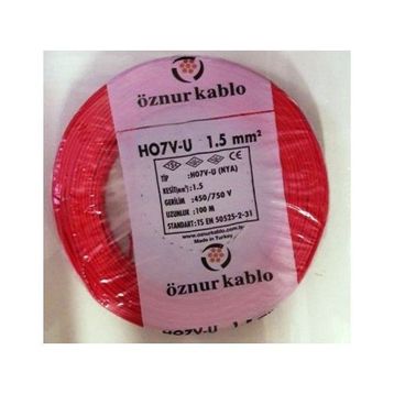 Öznur NYA 1,5'luk Kırmızı Kablo