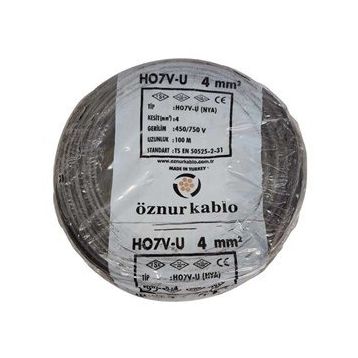 Öznur Nya Siyah 4 mm Kablo