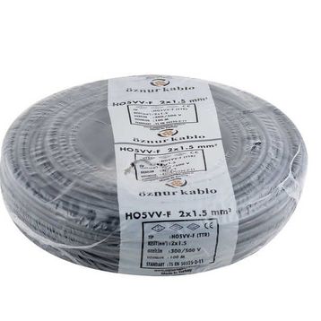Öznur TTR 2x1,5 Beyaz Siyah Kablo