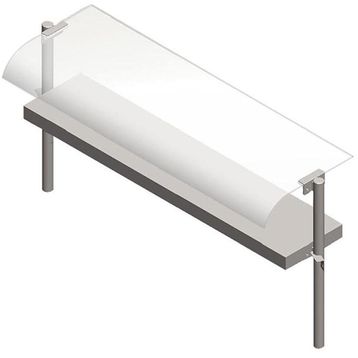 Öztiryakiler Bombe Camlı 140x30 cm Servis Rafı