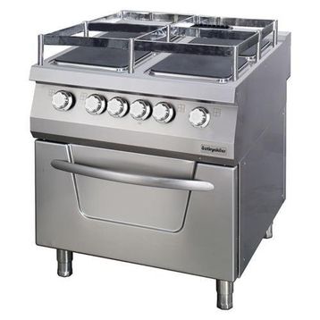 Öztiryakiler OSOEF 8090 S 900 Seri Gemi Model 4 Kare Plate 80x90x85 cm Fırınlı Elektrikli Kuzine