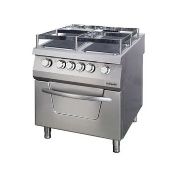Öztiryakiler OSOEF 8090 S 900 Seri Gemi Model 4 Kare Plate 80x90x85 cm Fırınlı Elektrikli Kuzine
