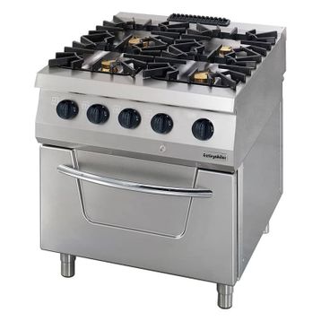 Öztiryakiler OSOGF 8090 C 700 Seri 4 Gözlü Gazlı Fırınlı Kuzine Ocak