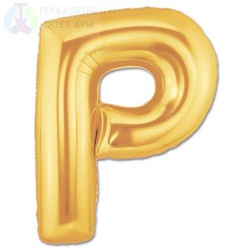 P Harf Altın 100 cm Folyo Balon