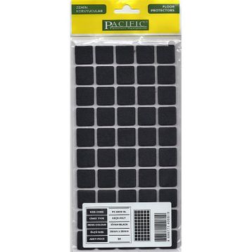 Pacific 20x20 mm Siyah Yapışkanlı Keçe