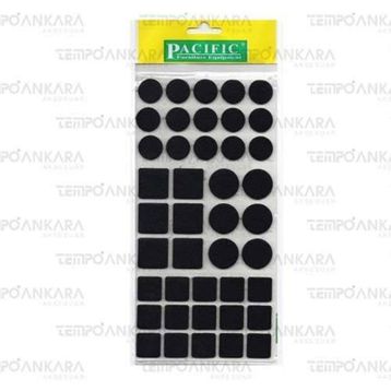 Pacific 20x20 mm Siyah Yapışkanlı Keçe