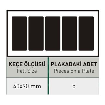 Pacific Yapışkanlı Zemin Koruyucu 40x90 mm Kahverengi Keçe