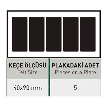 Pacific Yapışkanlı Zemin Koruyucu 40x90 mm Kahverengi Keçe